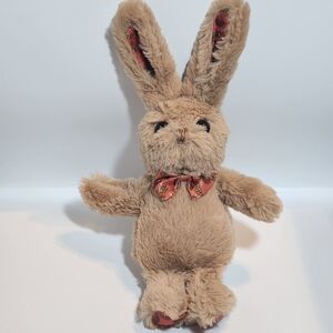 Reese's Galerie Plush Bunny Rabbit 11" Sparkly Fabric Bow Tie Stuffed Animal